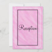 Invitation Monogramme de réception à l'aquarelle rose géométr (Devant)