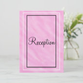 Invitation Monogramme de réception à l'aquarelle rose géométr (Debout devant)
