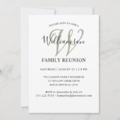 Invitation Monogramme de réunion de famille simple (Devant)
