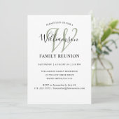 Invitation Monogramme de réunion de famille simple (Debout devant)