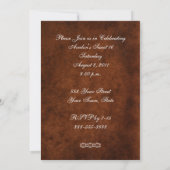 Invitation Monogramme de rose rouge toute l'invitation (Dos)