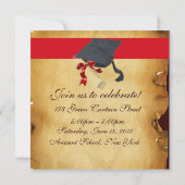 INVITATION MONOGRAMME DE SCEAU DE CIRE DE PARCHEMENT DE DIPLÔ (Dos)