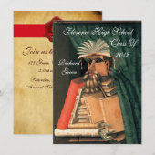 INVITATION MONOGRAMME DE SCEAU DE CIRE DE PARCHEMENT DE DIPLÔ (Devant / Derrière)