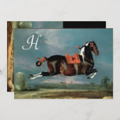 Invitation Monogramme d'élevage du Cheval Piebald "Cehero" (Devant / Derrière)