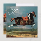 Invitation Monogramme d'élevage du Cheval Piebald "Cehero" (Devant / Derrière)