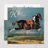 Invitation Monogramme d'élevage du Cheval Piebald "Cehero" (Devant / Derrière)