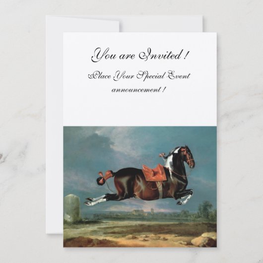 Invitation Monogramme d'élevage du Cheval Piebald "Cehero" (Dos)