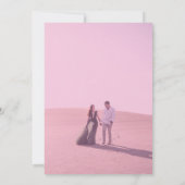 Invitation Monogramme diamant avec fleurs en Mariage rose (Dos)