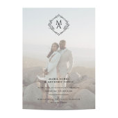 Invitation Monogramme diamant et Mariage photo