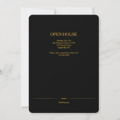 Invitation Monogramme d'or Faire-part/Invitation (Dos)