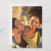 Invitation Monogramme d'or rustique Verdure Photo Couples Dou (Dos)