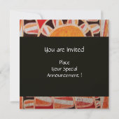 Invitation MONOGRAMME D'OR SOLAIRE, orange vif (Dos)