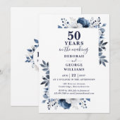 Invitation Monogramme du 50e anniversaire du Mariage de la ma (Devant / Derrière)