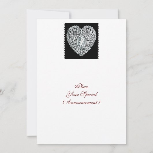 INVITATION MONOGRAMME DU COEUR DE LA LAME CUPÏDE (Dos)