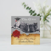 INVITATION MONOGRAMME DU GRADUM DE LA CIRE DE PARCHEMENT ENSE (Debout devant)