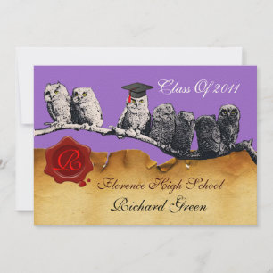 INVITATION MONOGRAMME DU GRADUM DE LA CIRE DE PARCHEMENT ENSE