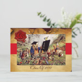 INVITATION MONOGRAMME DU GRADUM DE LA CIRE DE PARCHEMENT ENSE (Debout devant)