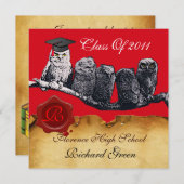 INVITATION MONOGRAMME DU GRADUM DE LA CIRE DE PARCHEMENT ENSE (Devant / Derrière)