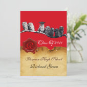 INVITATION MONOGRAMME DU GRADUM DE LA CIRE DE PARCHEMENT ENSE (Debout devant)