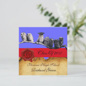 INVITATION MONOGRAMME DU GRADUM DE LA CIRE DE PARCHEMENT ENSE (Debout devant)