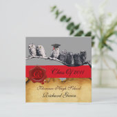 INVITATION MONOGRAMME DU GRADUM DE LA CIRE DE PARCHEMENT ENSE (Debout devant)