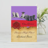 INVITATION MONOGRAMME DU GRADUM DE LA CIRE DE PARCHEMENT ENSE (Debout devant)