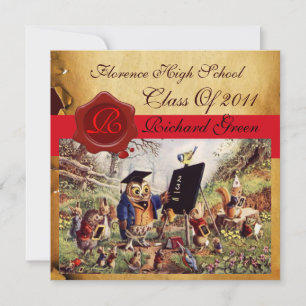 INVITATION MONOGRAMME DU GRADUM DE LA CIRE DE PARCHEMENT ENSE