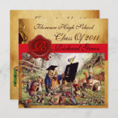 INVITATION MONOGRAMME DU GRADUM DE LA CIRE DE PARCHEMENT ENSE (Devant / Derrière)