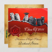 INVITATION MONOGRAMME DU GRADUM DE LA CIRE DE PARCHEMENT ENSE (Devant / Derrière)