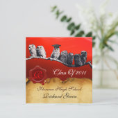 INVITATION MONOGRAMME DU GRADUM DE LA CIRE DE PARCHEMENT ENSE (Debout devant)