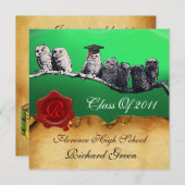 INVITATION MONOGRAMME DU GRADUM DE LA CIRE DE PARCHEMENT ENSE (Devant / Derrière)