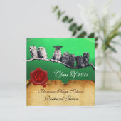 INVITATION MONOGRAMME DU GRADUM DE LA CIRE DE PARCHEMENT ENSE (Debout devant)