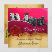 INVITATION MONOGRAMME DU GRADUM DE LA CIRE DE PARCHEMENT ENSE (Devant / Derrière)