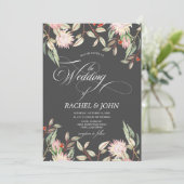 Invitation Monogramme du Mariage calligraphique australien (Debout devant)