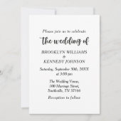 Invitation Monogramme du nom du couple de mariés floral botan (Devant)