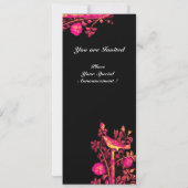 Invitation MONOGRAMME DU ROSSIgnol ET DE LA ROSE, Rouge Noir  (Dos)