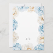 Invitation Monogramme Dusty Blue Champagne Ivory Floral Maria (Dos)