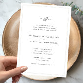 Invitation Monogramme Élégant et Simple de Calligraphie Maria