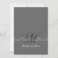 Monogramme élégant M d'invitations de mariage de