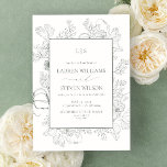 Invitation Monogramme Elegant Sage Green Floral Line Mariage<br><div class="desc">Ce "Monogram Elegant Sage Green Floral Line Art Faire-part de mariage" incarne le raffinement et l'élégance intemporels, capturant l'essence d'une histoire d'amour aussi audacieuse et raffinée que le couple qu'il célèbre. Avec ses lignes épurées, son design minimaliste et son monogramme magnifiquement encadré, cette invitation donne le ton d'une journée de...</div>