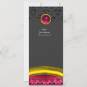 INVITATION MONOGRAMME EN PIERRE GEMME DAMASK (Dos)
