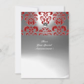 INVITATION MONOGRAMME EN PIERRE GEMME DAMASSÉE ROUGE ET BLANC (Dos)