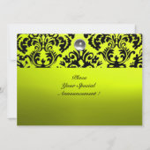 INVITATION MONOGRAMME EN PIERRE GEMME EN DAMAS NOIR ET JAUNE (Dos)
