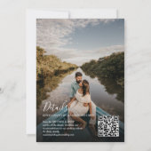 Invitation Monogramme en terre cuite moderne Photo QR Code Ma (Dos)