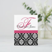 Invitation Monogramme fait sur commande Fushia #2 de (Debout devant)