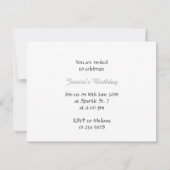 Invitation Monogramme faux paillettes jaune rouge violet Arc- (Dos)