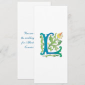 Invitation Monogramme Fleur-de-lis L (Devant / Derrière)