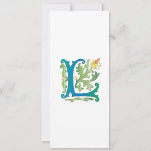 Invitation Monogramme Fleur-de-lis L (Devant)