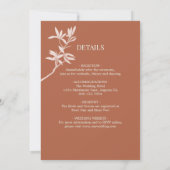 Invitation Monogramme Fleur intemporel tout en un Mariage Inv (Dos)