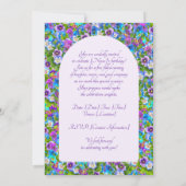 Invitation Monogramme Fleurs de Pensée Violette Anniversaire  (Dos)
